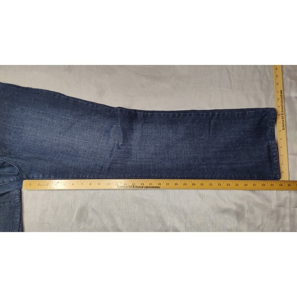 ZENA JEANS Women W34" L30" Embroidered Pockets Denim Dark Wash Blue Jeans - Picture 9 of 11